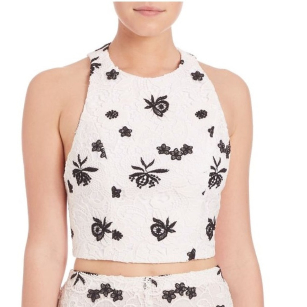 NWT Alice + Olivia Lace Cropped Top